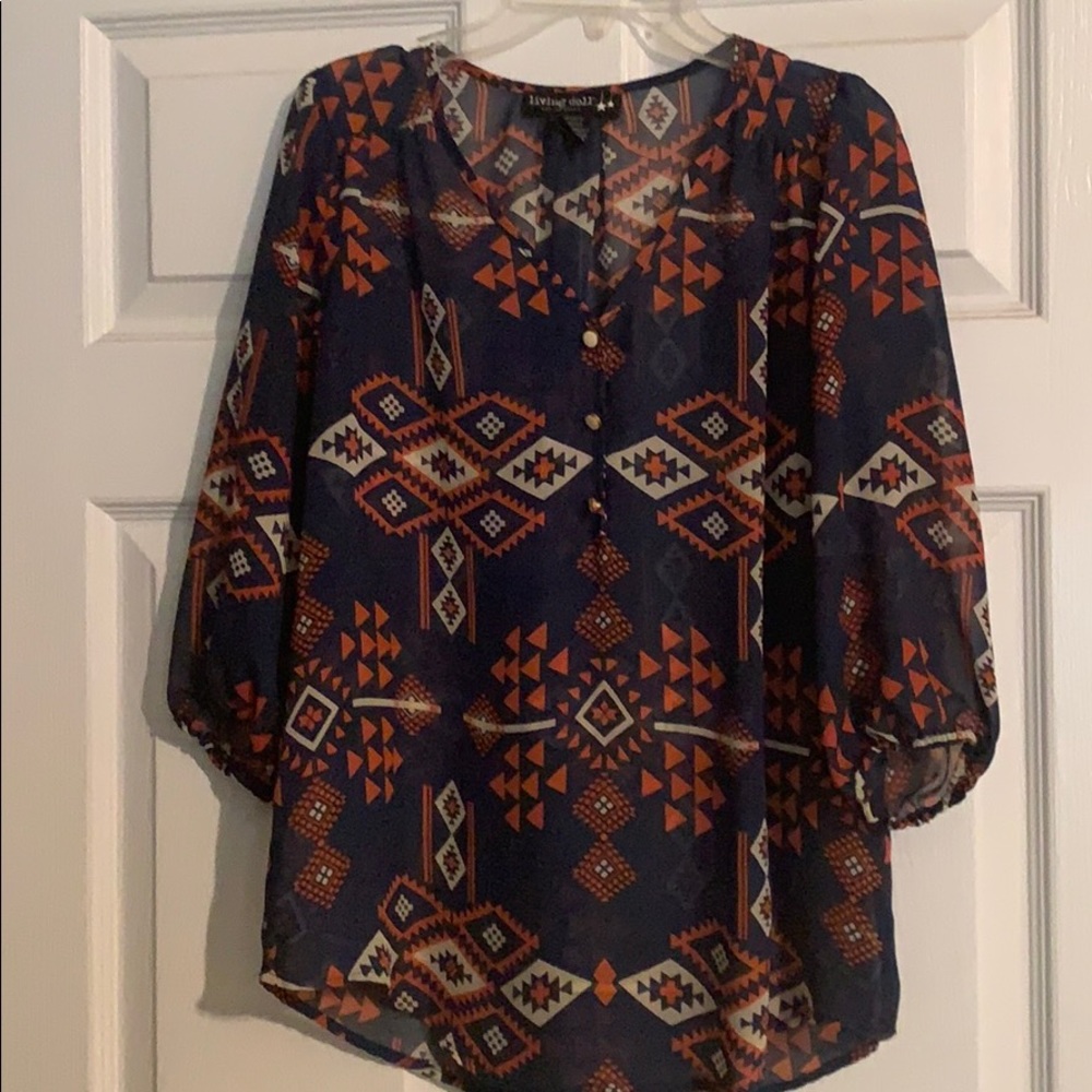 Living Doll juniors printed  shirt